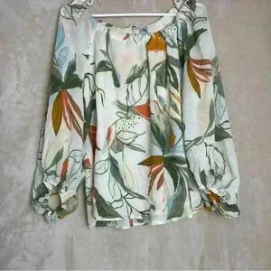 NWT Target Womens Blouse Multicolor Ribbon Tie